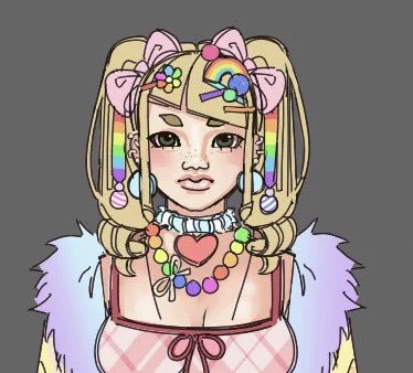 Zoomed In image of Kandi’s Face — the same drawing as previous image.