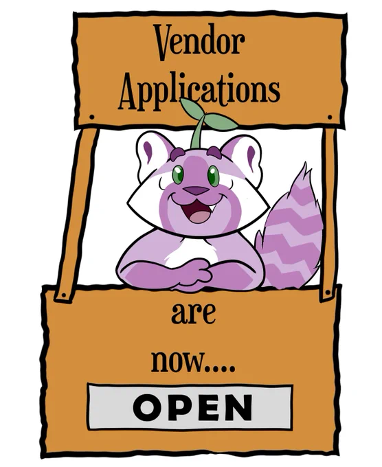 Joy at a merch stall. Vendor applications are now... open