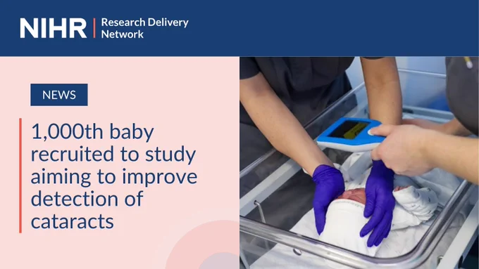News - 1,000th baby recruited to study aiming to improve detection of cataracts