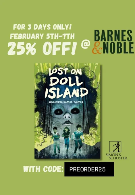 Promo: For 3 days only, Feb. 5th-7th 25%off @ Barnes & Noble
With Code: PREORDER25