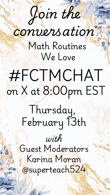 #FCTMchat Thursday, February 13th 8 pm EST