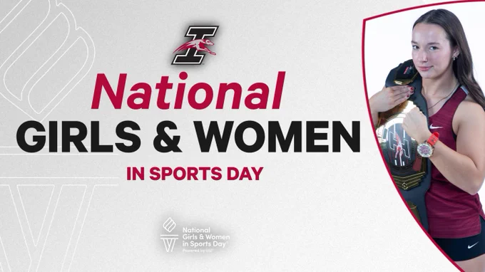 National Girls and Women in Sports Day graphic featuring MaKenna Maschino.