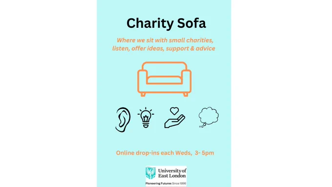 Promotional image for Charity Sofa by the University of East London