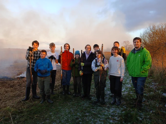 A group photo of our wilder wardens, posing at Hickling. 