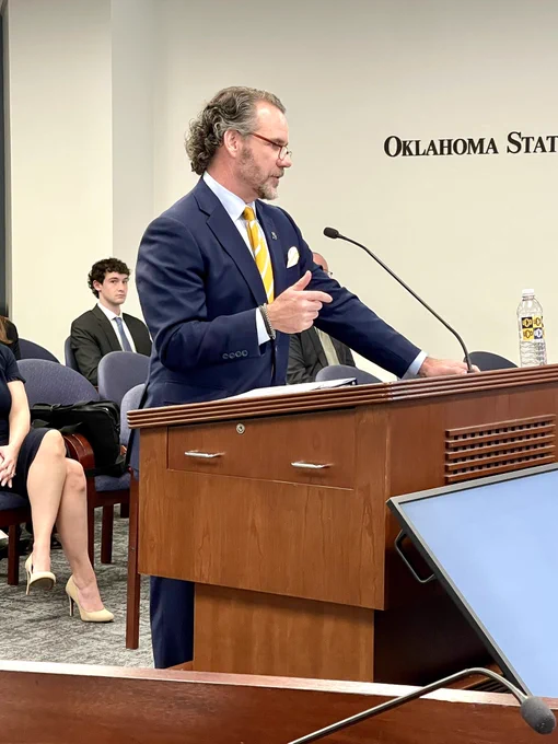 Todd Lamb, president of the University of Central Oklahoma, speaks during the Oklahoma State Regents for Higher Education’s February 5, 2025 meeting.
