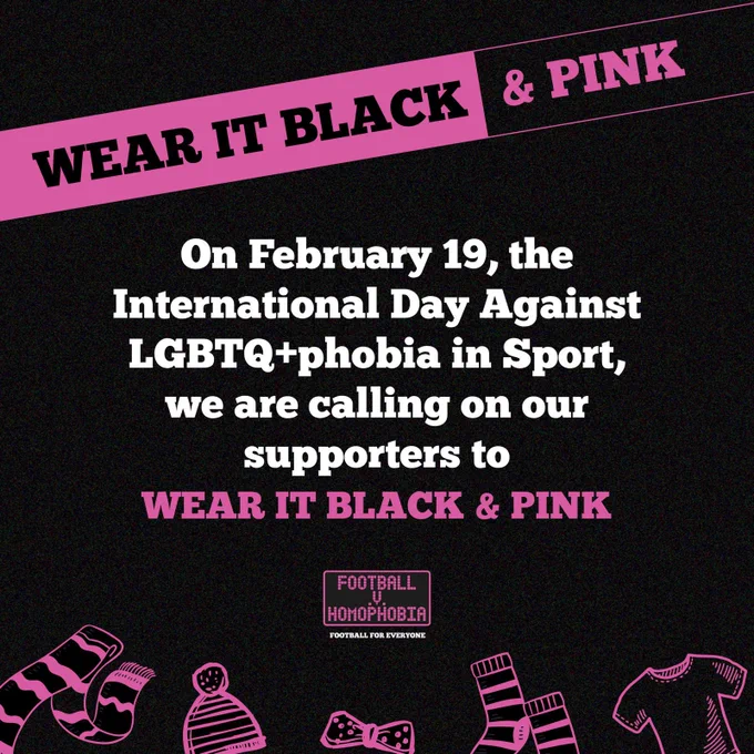 Wear it Black & Pink - we’re calling on our supporters to mark #FvH2025 on Feb 19th