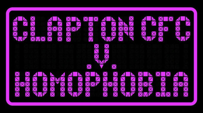 Clapton CFC v Homophobia logo