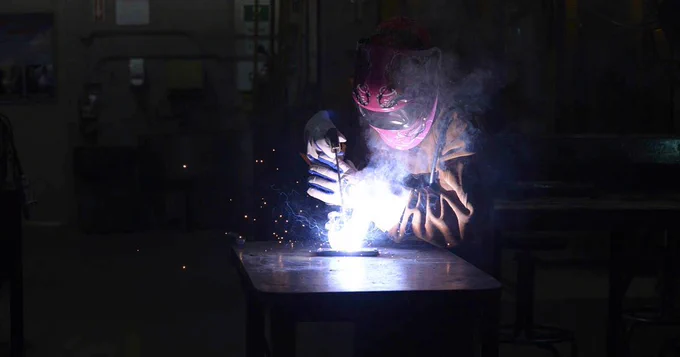 welder working in the shop