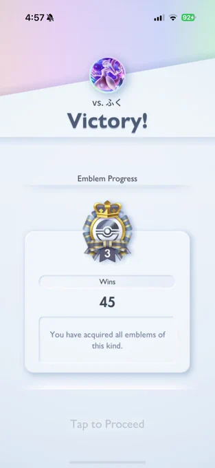 45 Wins Emblem for Space-Time Smackdown