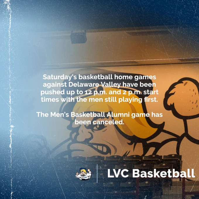 Basketball schedule change graphic