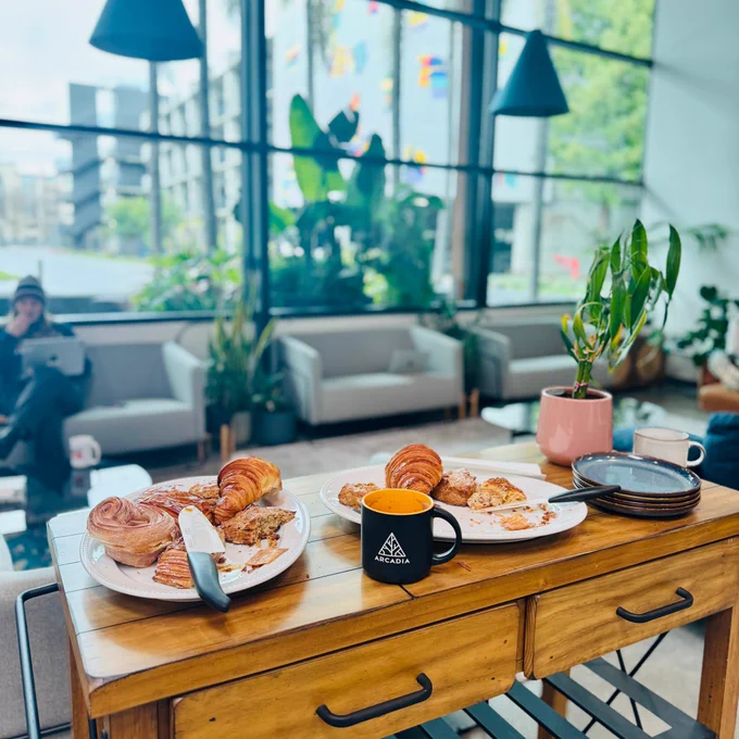 delicious pastries in arcadia's HQ