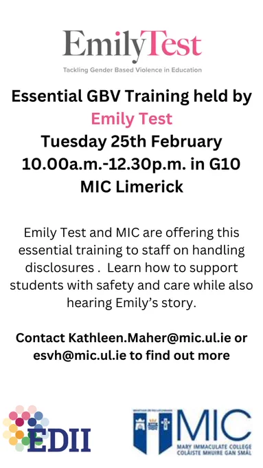 Taking final bookings for this training happening next week in @MICLimerick Suitable for staff and student leaders. @maryisu @MICThurles .  Contact esvh@mic.ul.ie to book.