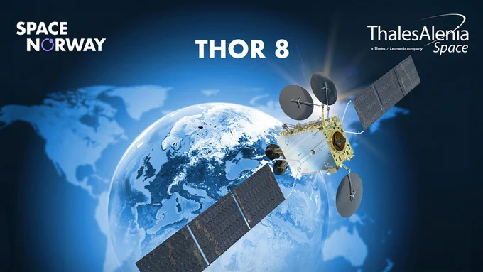 Illustration of THOR 8 satellite. (Image: Thales Alenia Space).