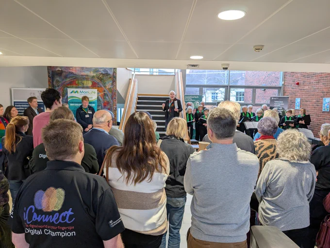 Cllr Mary Ann Brocklesby, Council Leader welcoming people to the event.