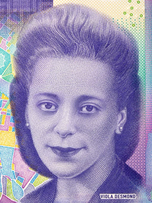 Viola Desmond pictured on the Canadian 10 dollar bill.