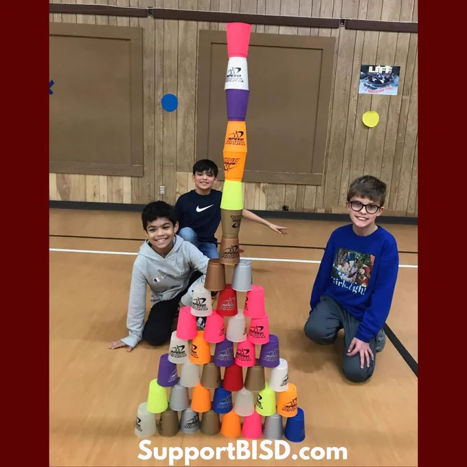 stacking cups and using math