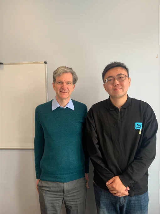 Kaiyang Wei (right) and his supervisor Prof Ifor Samuel (left)