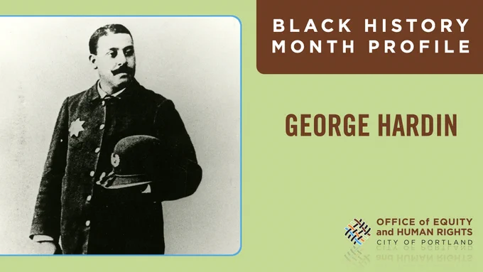 Black History Month Profile. Photo of George Hardin. Office of Equity logo.