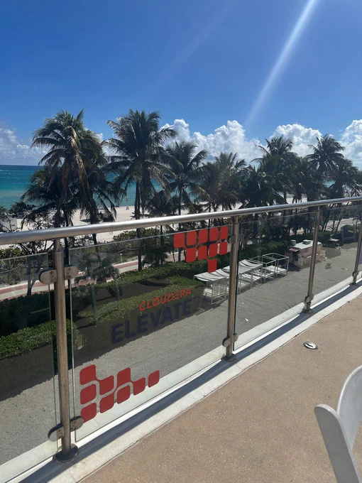 Cloudera's SKO event view from balcony