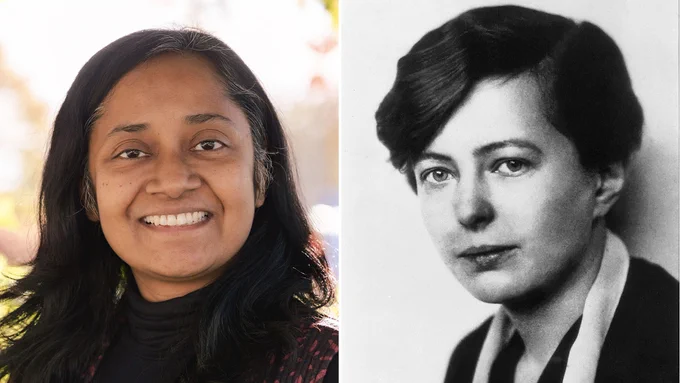 Left: Suropriya Saha, Research Group Leader at the Max Planck Institute for Dynamics and Self-Organization (Credit: private) Right: Maria Goeppert Mayer (Credit:  SUB Göttingen / Sammlung Voit)
 
