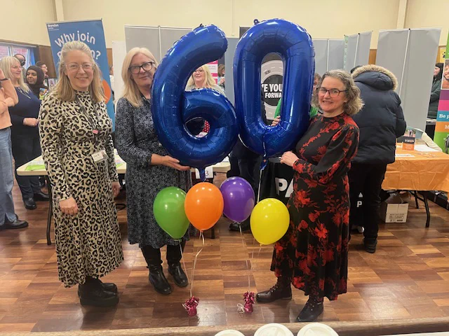 Alison Thompson, Area Manager,  Karen Winchcombe, CEO of CAVA, with Jodie Gosling MP