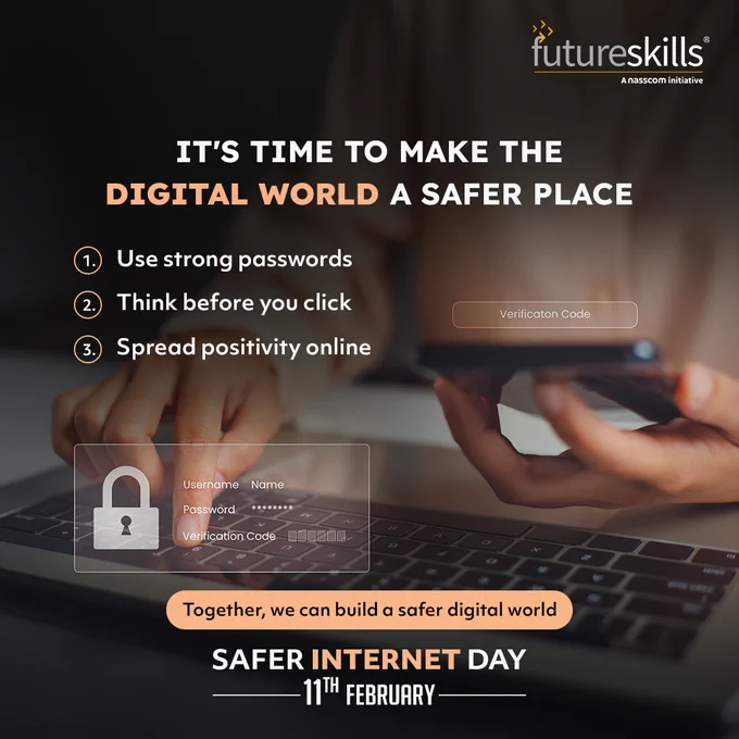 Let's make the internet a safer place for everyone. By creating strong passwords, being cautious with our clicks, and spreading only facts, we can all contribute to a more secure and positive digital world. Join us in celebrating #Safer Internet Day and take a step towards a safer online community.

#FutureSkills #SaferInternetDay #passwordsecurity #DigitalSafety #strongpasswords #cybersecurity #onlinesafetytips #safeonline #strongpasswords #DestroyVDay #BoycottLailaMovie #niftycrash #ashishchanchlani