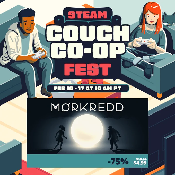 Steam Couch Co-Op Fest: Feb 10-17
Mørkredd 75% off, $4.99