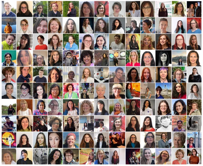 Collage of women who contributed to the ESA & NASA Solar Orbiter mission
