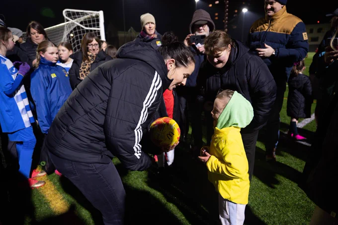 Cymru head coach Rhian Wilkinson at a training centre.