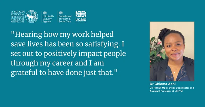 Dr Chioma Achi: Hearing how my work helped save lives has been so satisfying. I set out to positively impact people through my career, and I am grateful to have done just that.