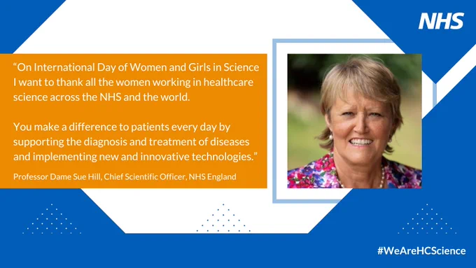 Image of Professor Dame Sue Hill smiling at the camera with the same quote as the main post.
