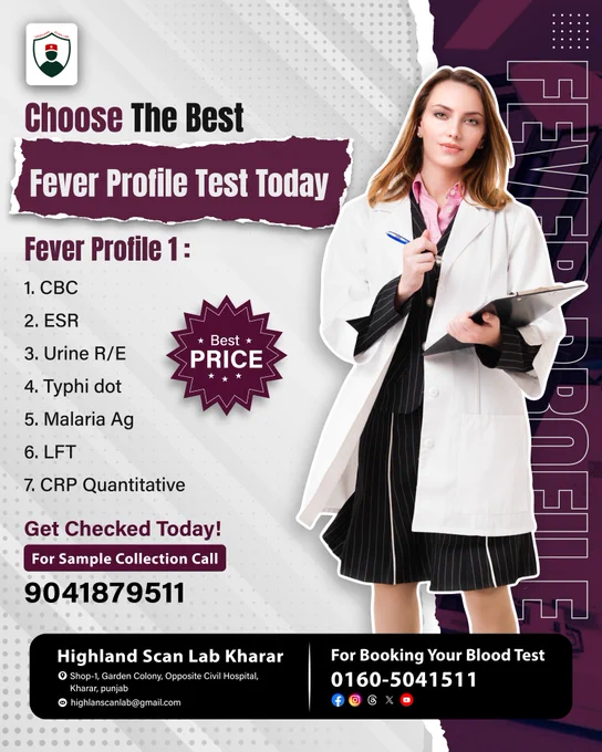 Choose the best fever profile test today!