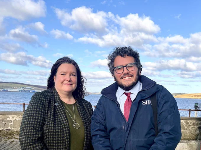 Picture with Chief Executive of Shetland Islands Council.