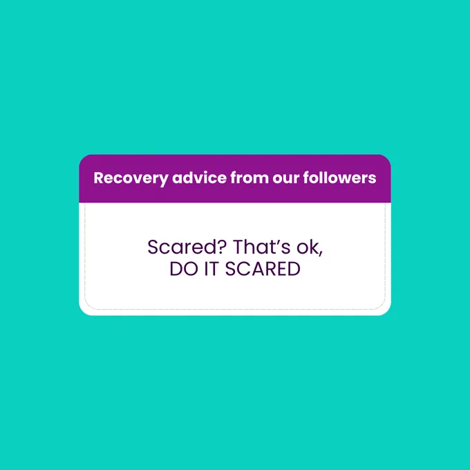 Text reads 'Scared? That's ok, do it scared'.