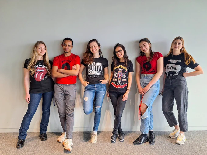 The Marzi Lab wearing epigenetics band t-shirts