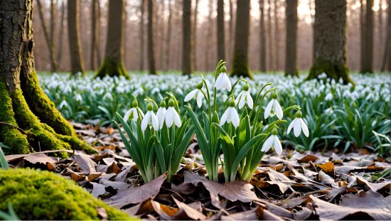 Snowdrops growing amongst the trees. Credit: RSB.