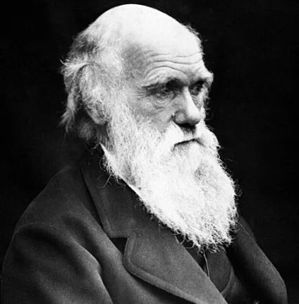 Black & white photo of Charles Darwin