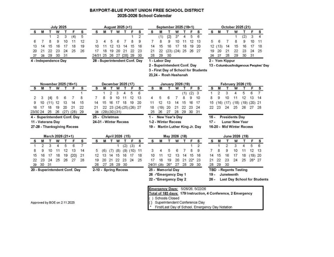 2025/26 Calendar