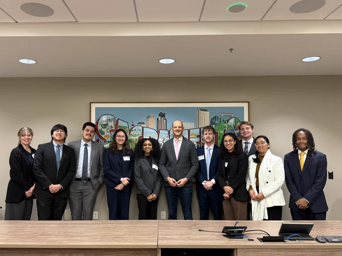 Mayor McCarty with the Coro fellows