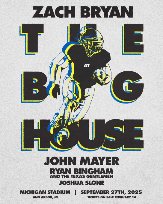 Zach Bryan, John Mayer, Ryan Bingham and the Texas Gentlemen, and Joshua Slone at the Michigan Stadium on September 27