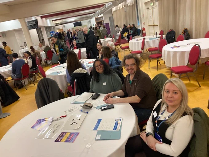 Photo of participants arriving at event