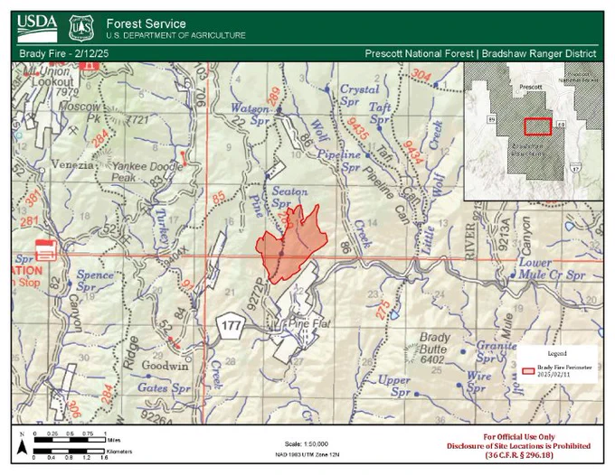 Map showing fire perimeter. 