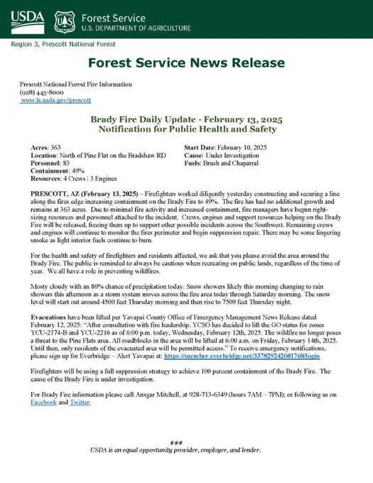 Image of news release.