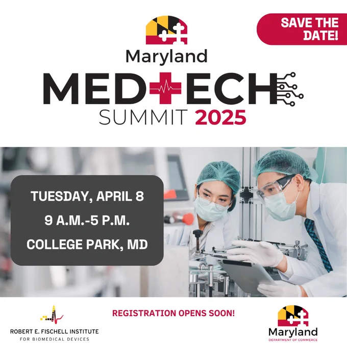 Save the Date graphic for the Maryland Medtech Summit 2025 