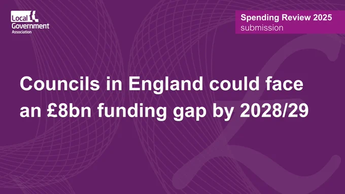 Councils in England could face an £8bn funding gap by 2028/29