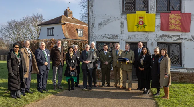 Upon arrival, His Royal Highness was presented with the key to Queen Elizabeth I’s Hunting Lodge.
