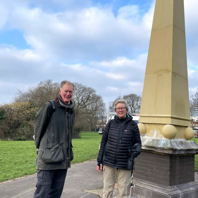 Photo of the Mayor and Mayoress on the walk