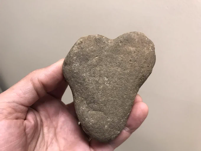 A heart shaped rock