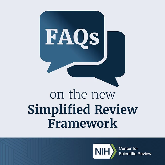 Image reads: FAQs on the new Simplified Review Framework