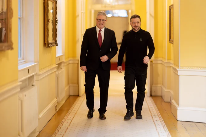 Prime Minister Keir Starmer meets Ukraine's President Volodymyr Zelenskyy for bilateral meeting in 10 Downing Street.